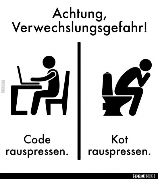 Achtung Verwechslungsgefahr! Code rauspressen.. - Lustige Bilder | DEBESTE.de