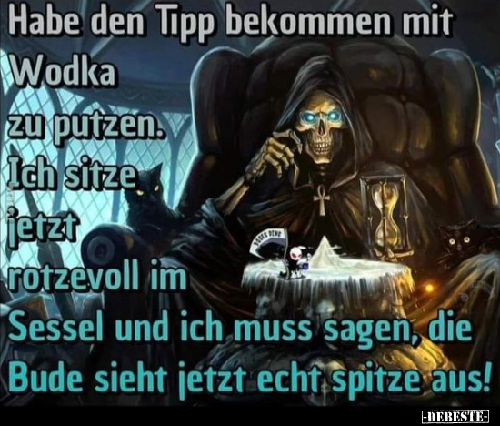 Habe den Tipp bekommen mit Wodka zu putzen... - Lustige Bilder | DEBESTE.de