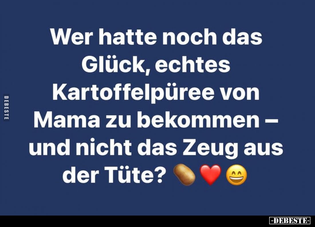 Wer hatte noch das Glück, echtes Kartoffelpüree von Mama zu bekommen – und nicht das Zeug aus der Tüte?