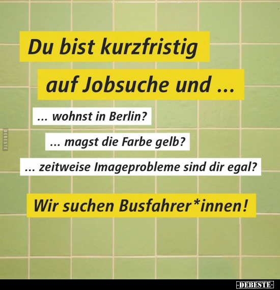 Du bist kurzfristig auf Jobsuche und.. - Lustige Bilder | DEBESTE.de