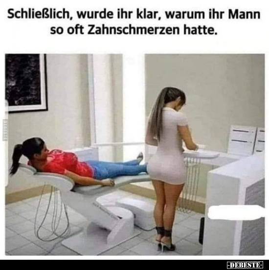 Schließlich, wurde ihr klar, warum ihr Mann so oft..