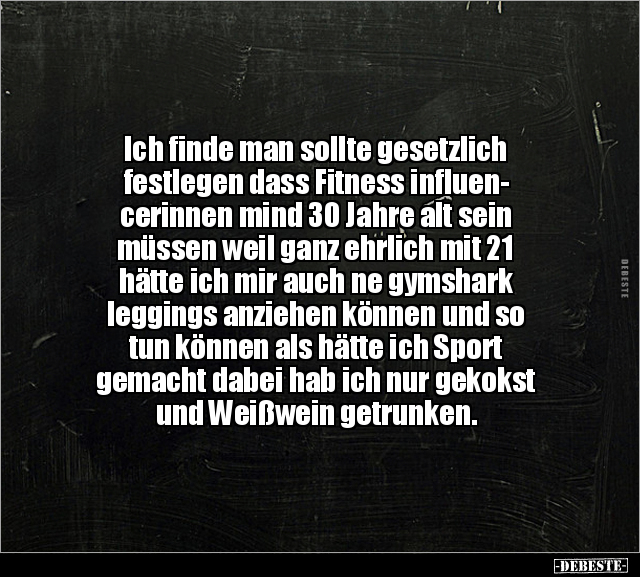 Ich finde man sollte gesetzlich festlegen dass Fitness.. - Lustige Bilder | DEBESTE.de