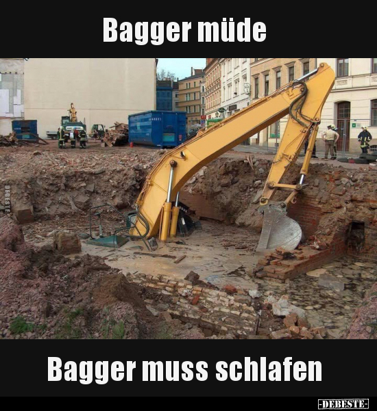 Bagger, Müde, Schlafen