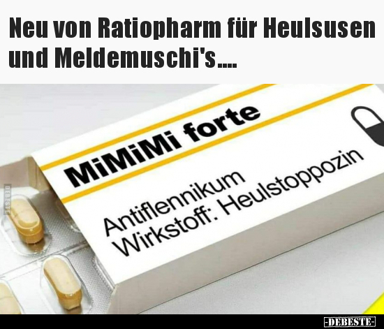 Neu von Ratiopharm für Heulsusen und.. - Lustige Bilder | DEBESTE.de