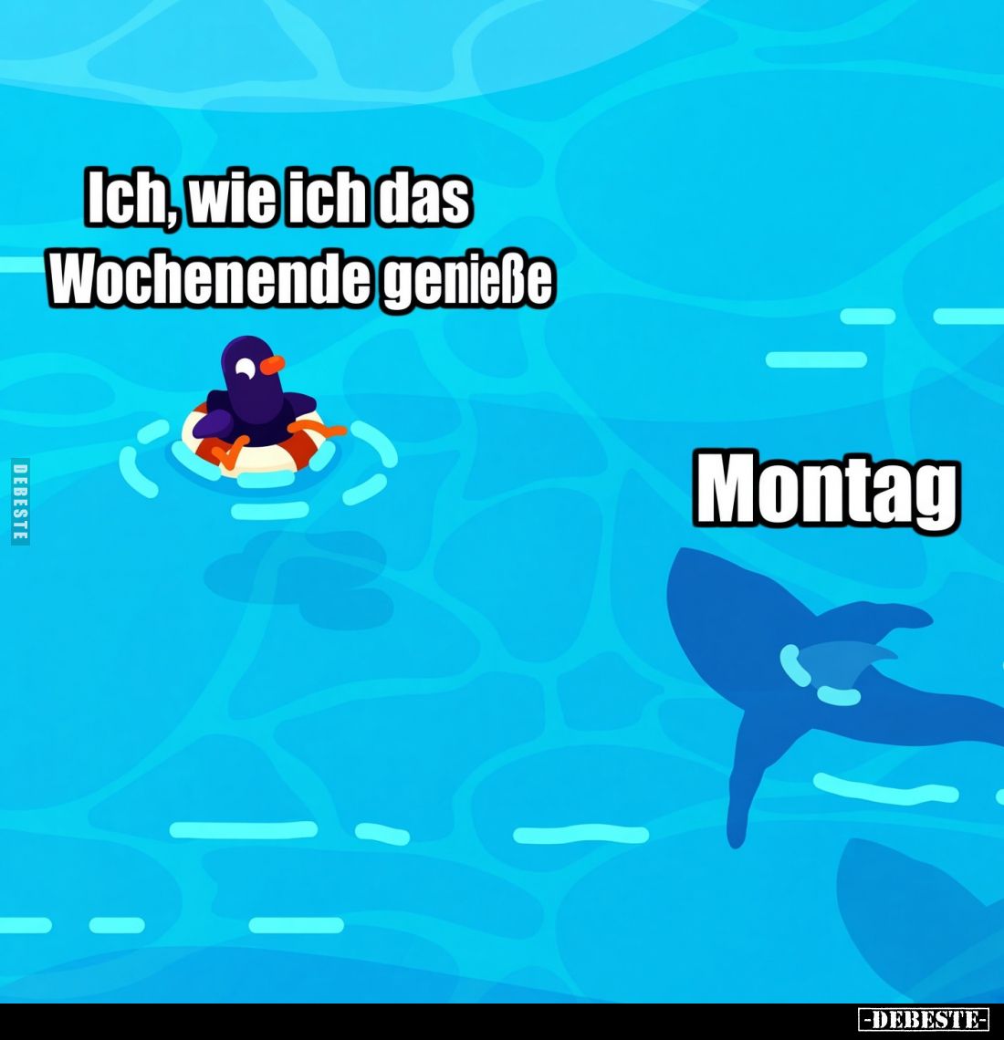 Ich, wie ich das Wochenende genieße - Montag