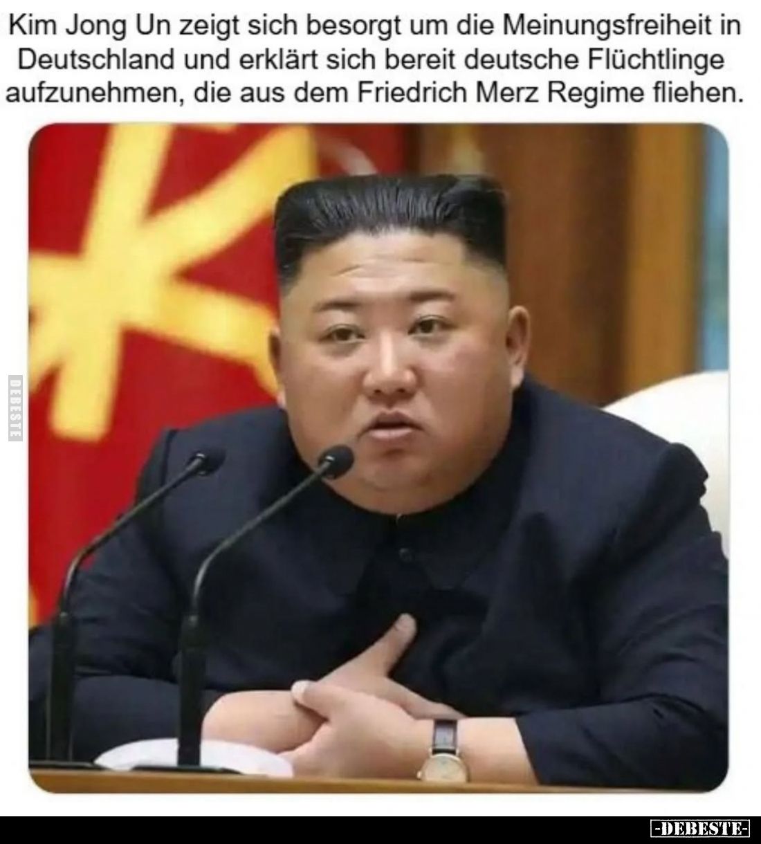 Kim Jong Un zeigt sich besorgt um die Meinungsfreiheit.. - Lustige Bilder | DEBESTE.de