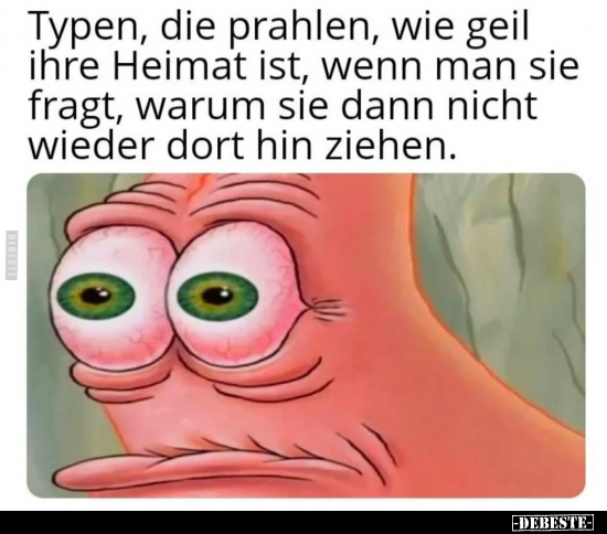 Typen, die prahlen, wie geil ihre Heimat ist, wenn man sie.. - Lustige Bilder | DEBESTE.de