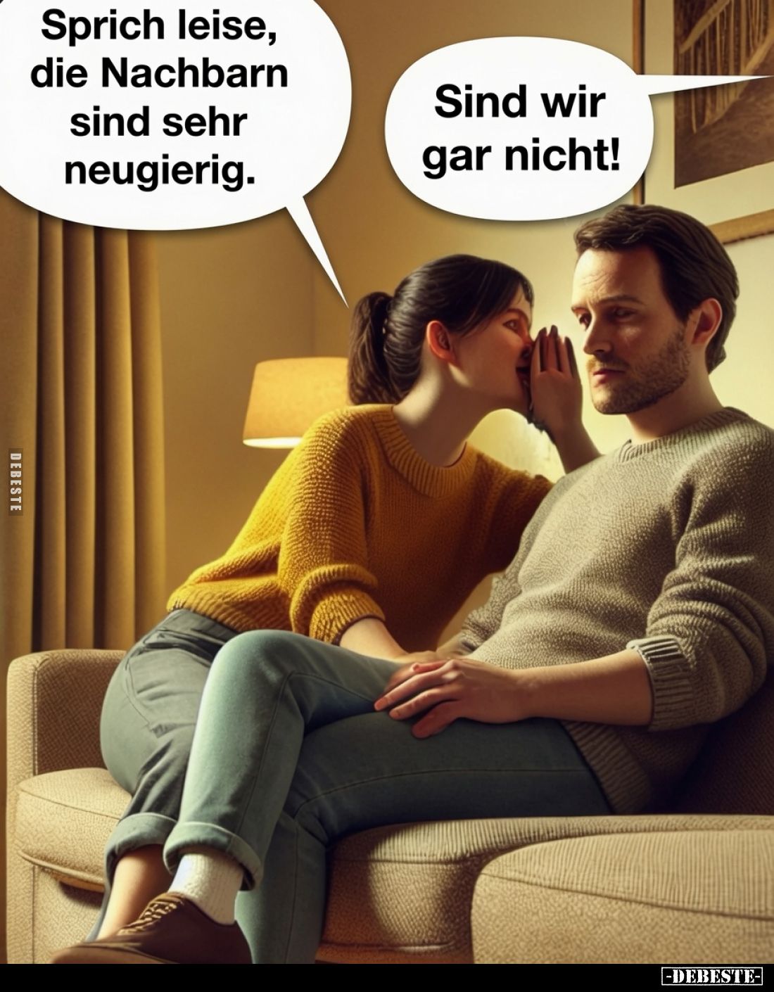 Sprich leise, die Nachbarn sind sehr neugierig. - Sind wir gar nicht.