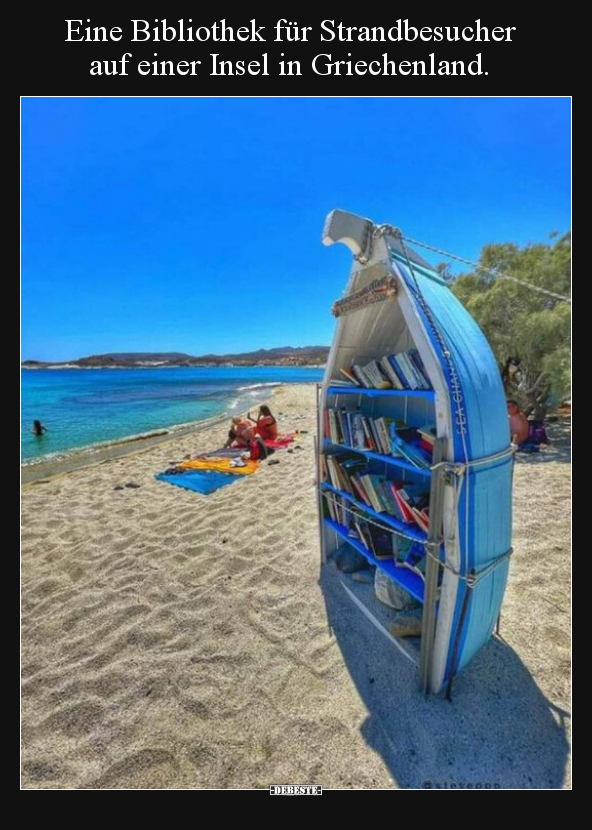 Eine Bibliothek für Strandbesucher auf einer Insel in.. - Lustige Bilder | DEBESTE.de