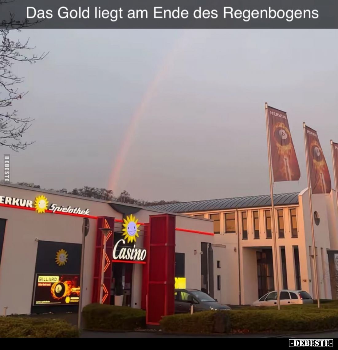 Das Gold liegt am Ende des Regenbogens.