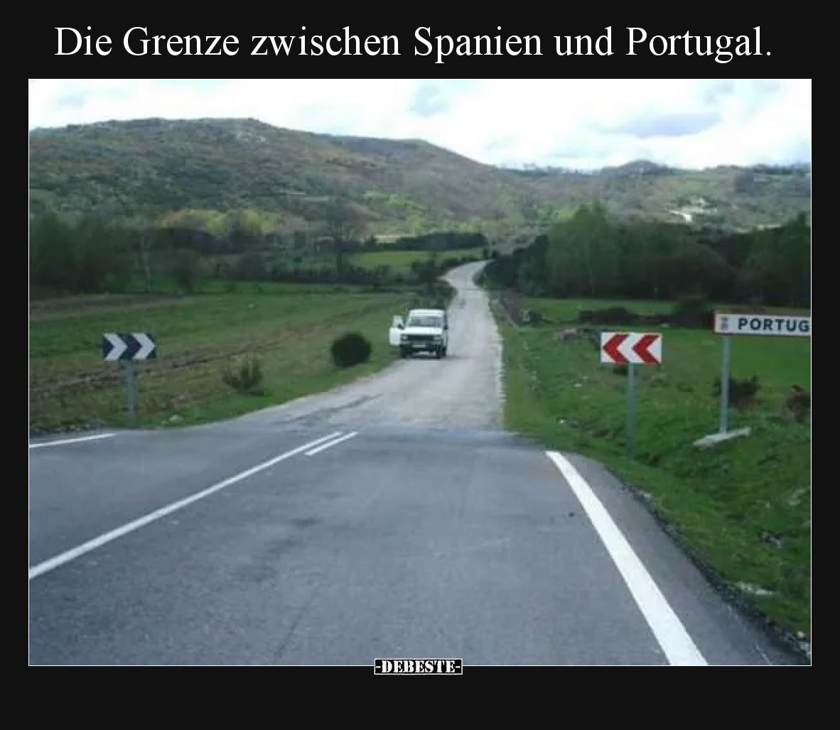 Die Grenze zwischen Spanien und Portugal.