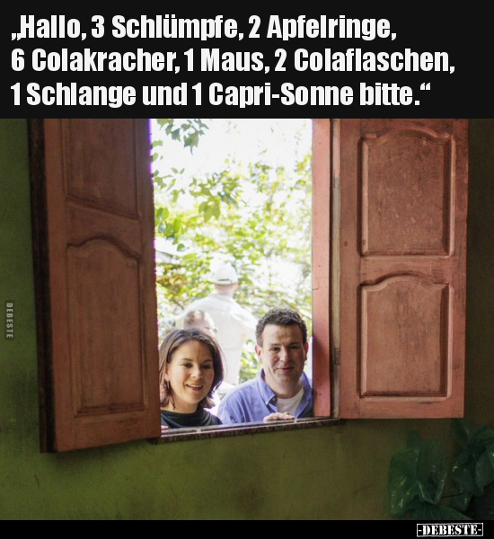 "Hallo, 3 Schlümpfe, 2 Apfelringe, 6 Colakracher.. - Lustige Bilder | DEBESTE.de