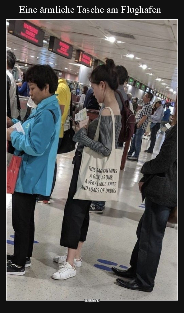 Eine ärmliche Tasche am Flughafen.. - Lustige Bilder | DEBESTE.de