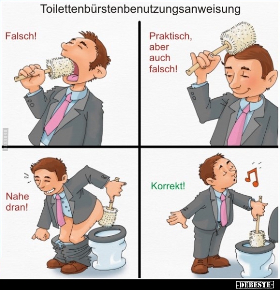 Toilettenbürstenbenutzungsanweisung.. - Lustige Bilder | DEBESTE.de