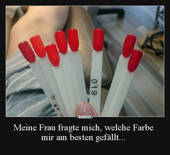 Meine Frau fragte mich, welche Farbe mir am besten.. - Lustige Bilder | DEBESTE.de