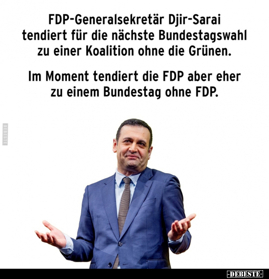 FDP-Generalsekretär Djir-Sarai tendiert.. - Lustige Bilder | DEBESTE.de