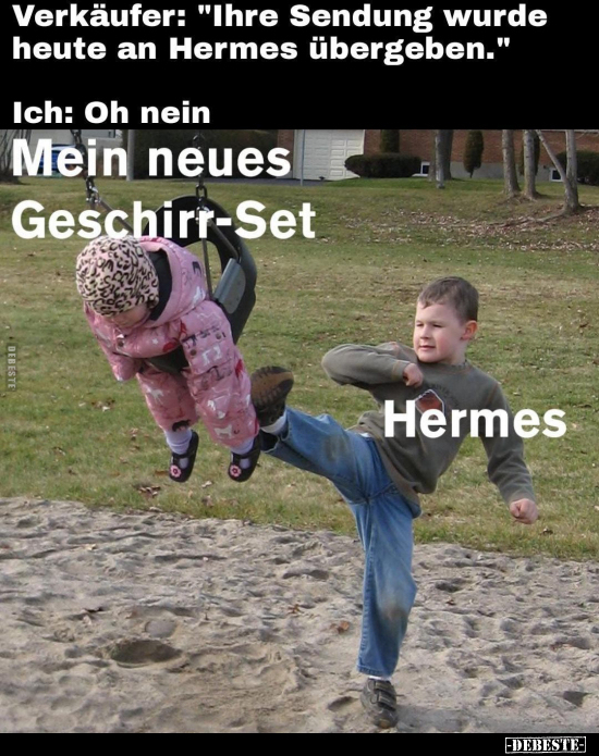 Verkäufer: "Ihre Sendung wurde heute an Hermes.." - Lustige Bilder | DEBESTE.de