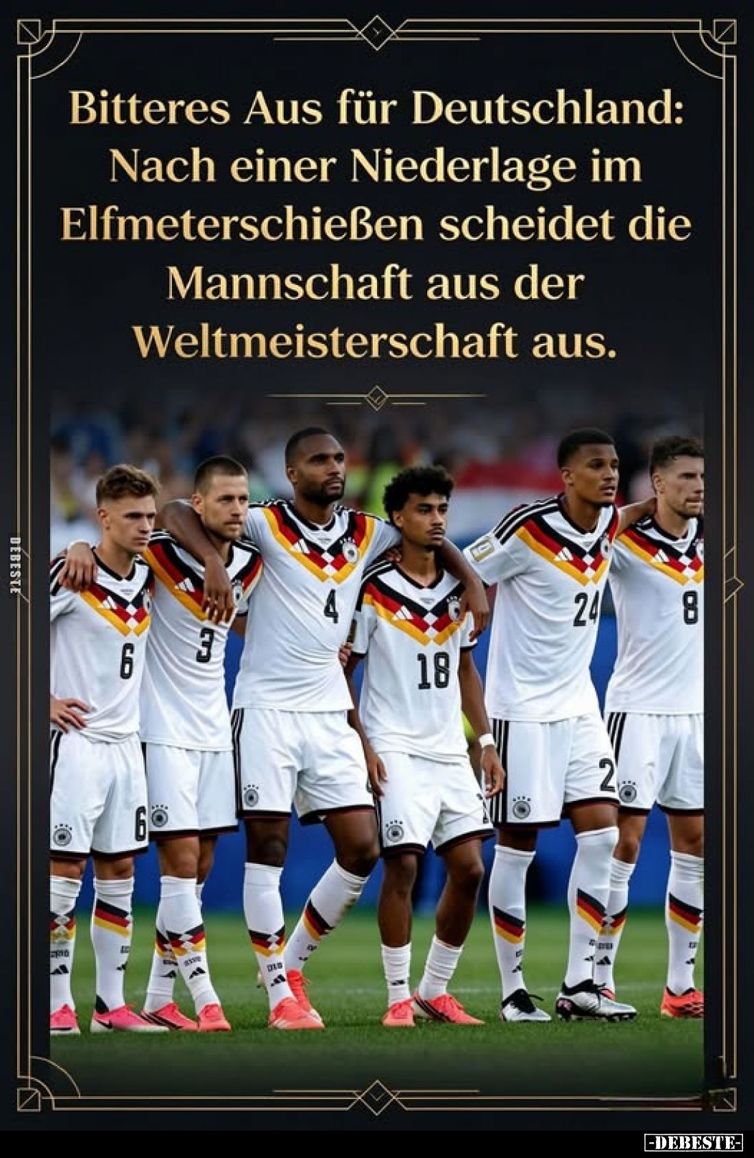 Bitteres Aus für Deutschland: Nach einer Niederlage im Elfmeterschießen scheidet die Mannschaft aus der Weltmeisterschaft aus...