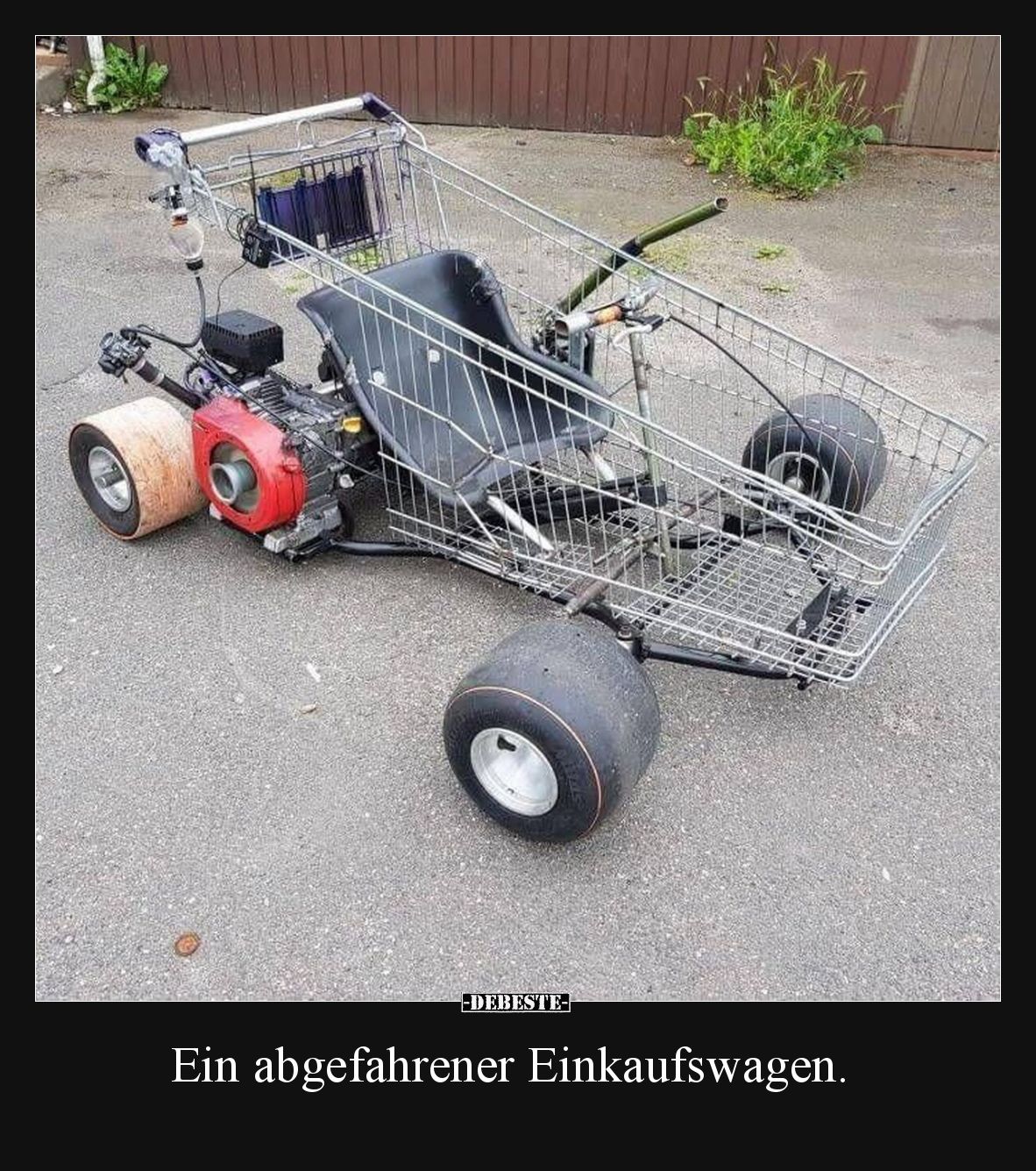 Ein abgefahrener Einkaufswagen.