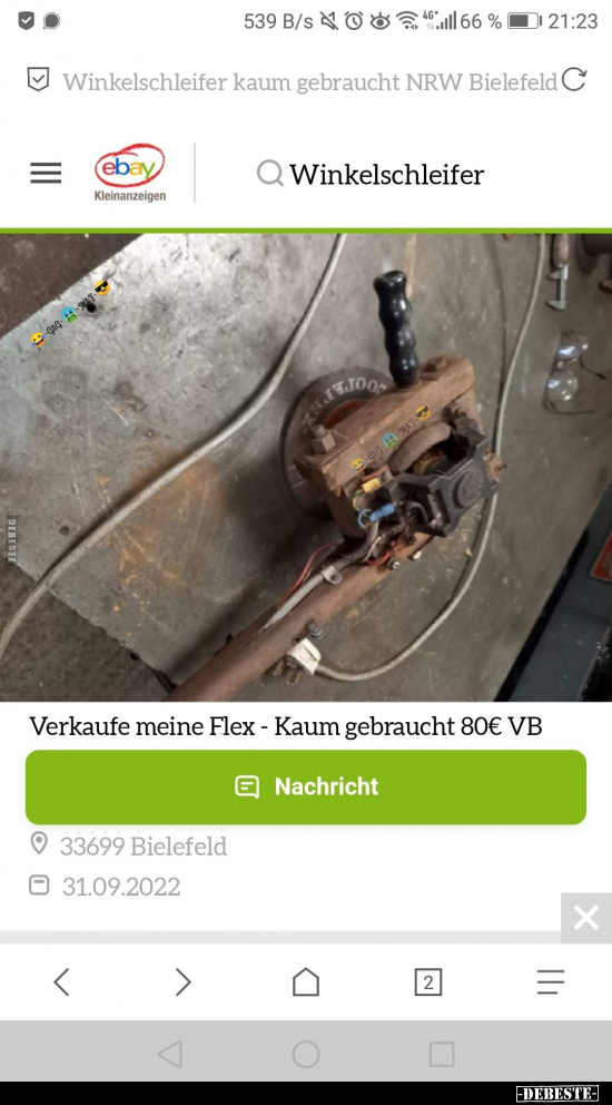 Verkaufe meine Flex - Kaum gebraucht 80€ VB.. - Lustige Bilder | DEBESTE.de