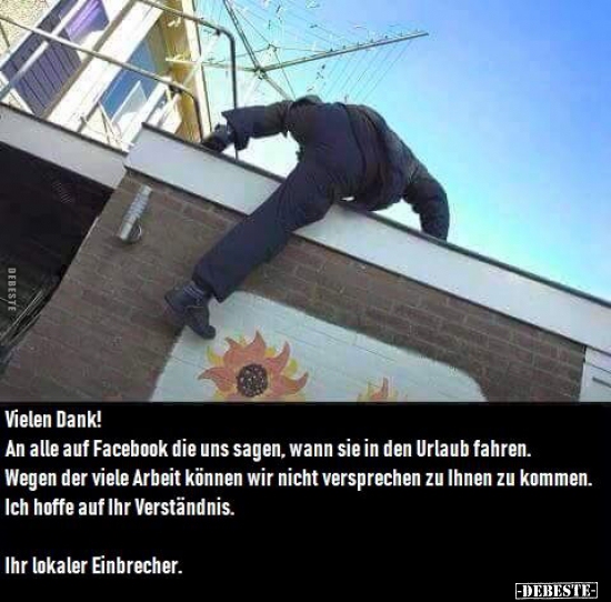 Vielen Dank! An alle auf Facebook die uns sagen, wann sie.. - Lustige Bilder | DEBESTE.de