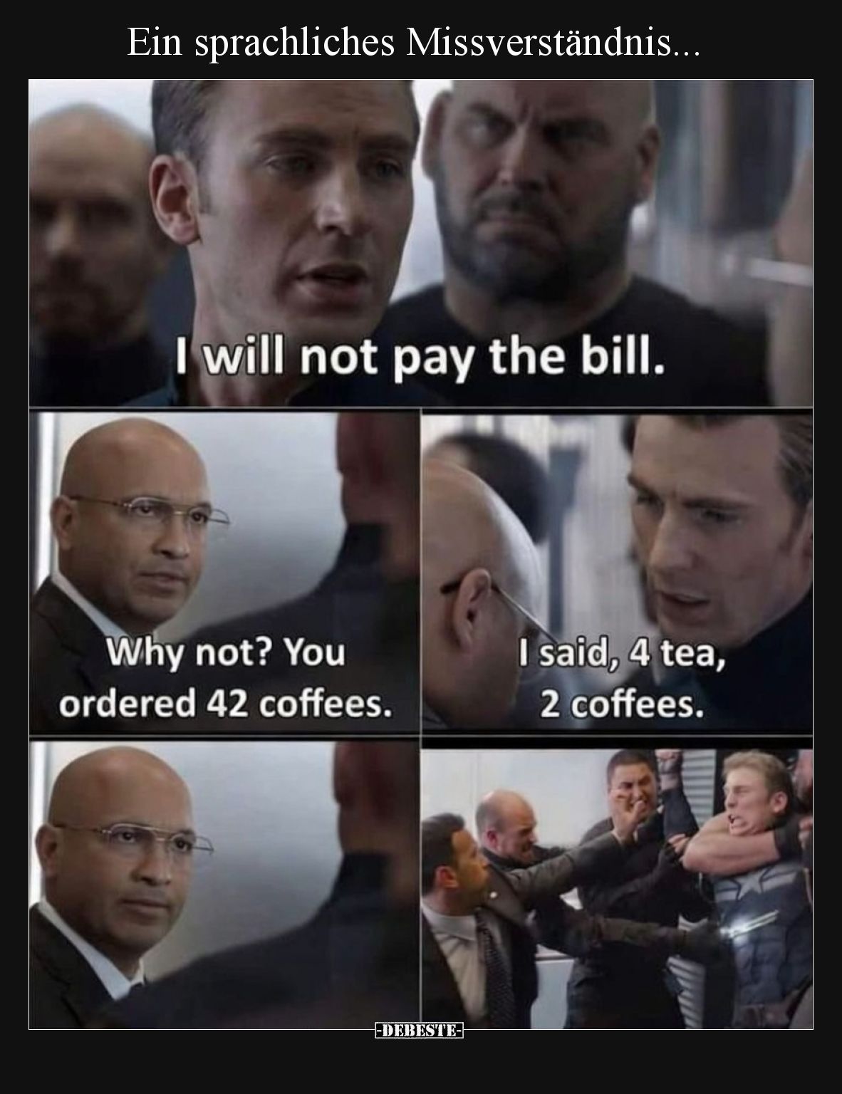 Ein sprachliches Missverständnis.