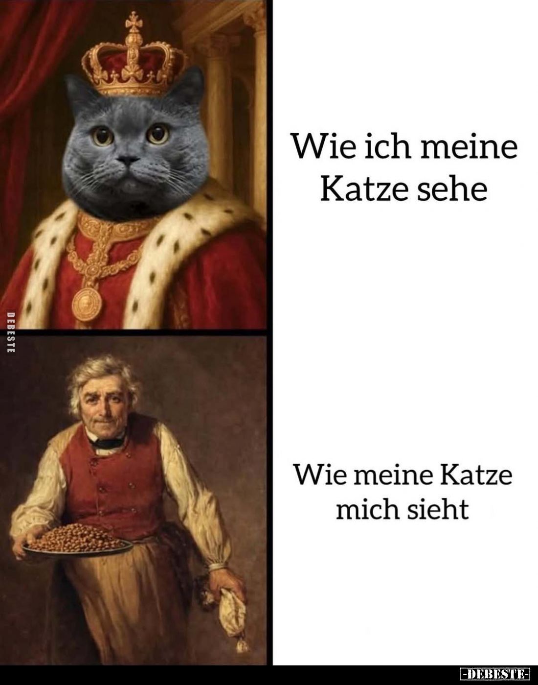 Wie ich meine Katze sehe / Wie meine Katze mich sieht.. - Lustige Bilder | DEBESTE.de