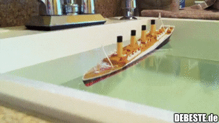 Ein Modell der Titanic/