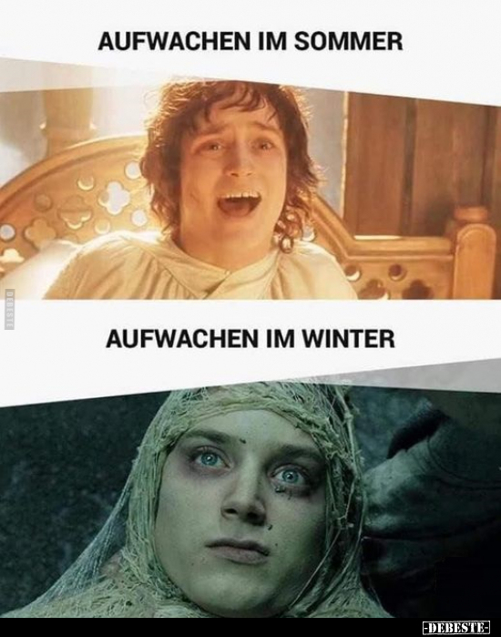 Aufwachen im Sommer / Aufwachen im Winter.. - Lustige Bilder | DEBESTE.de