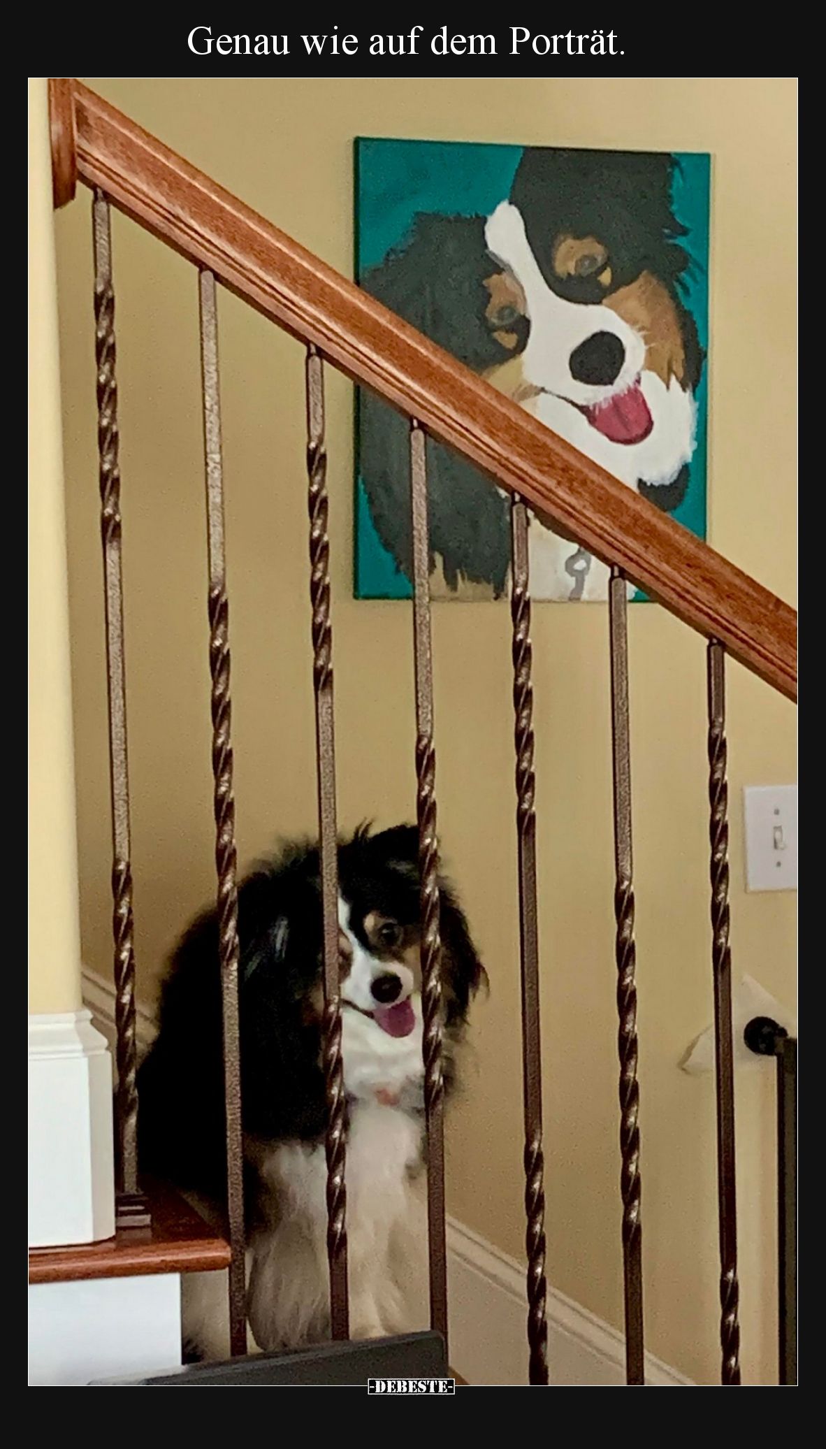 Genau wie auf dem Porträt.