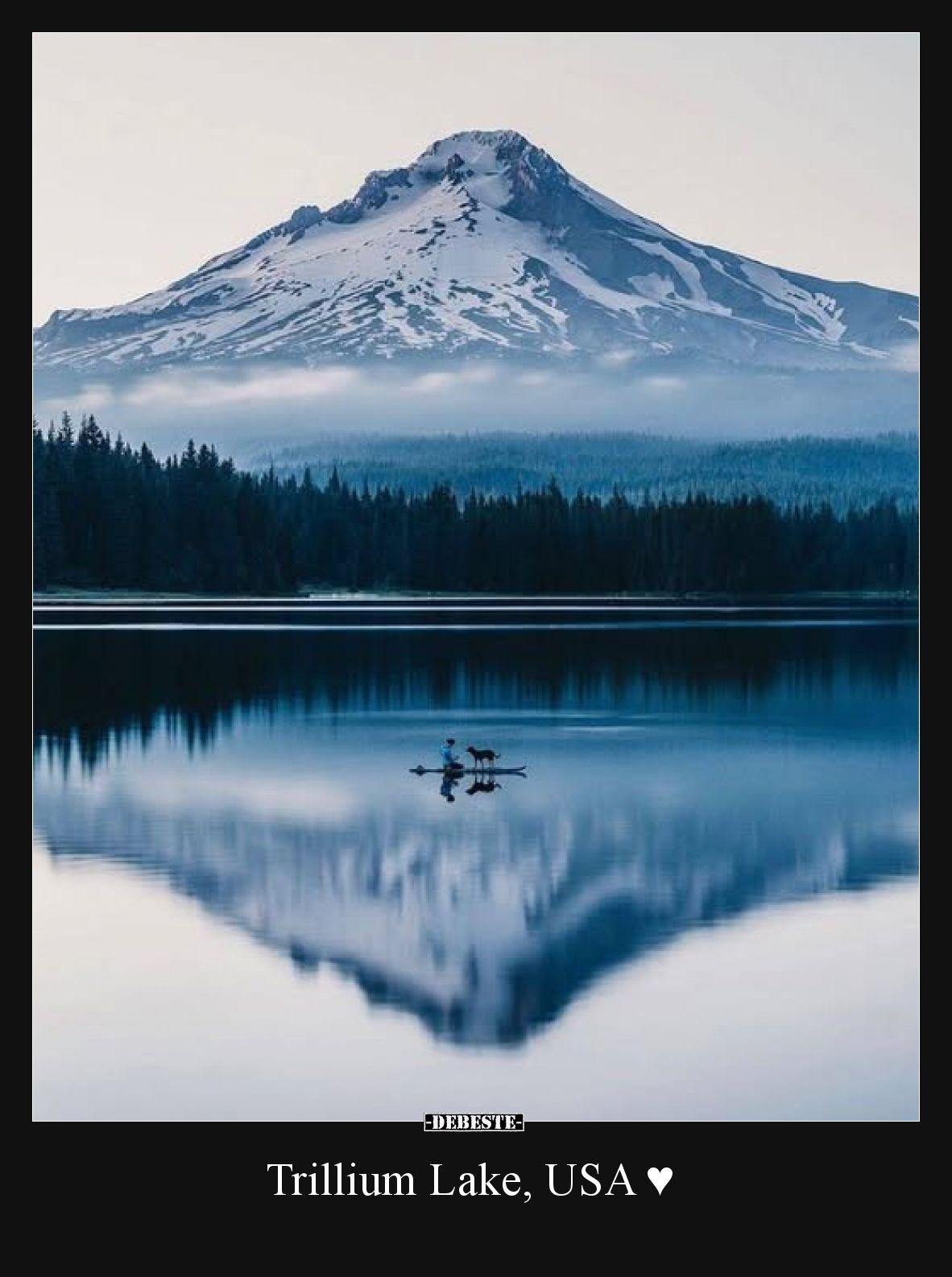 Trillium Lake, USA.