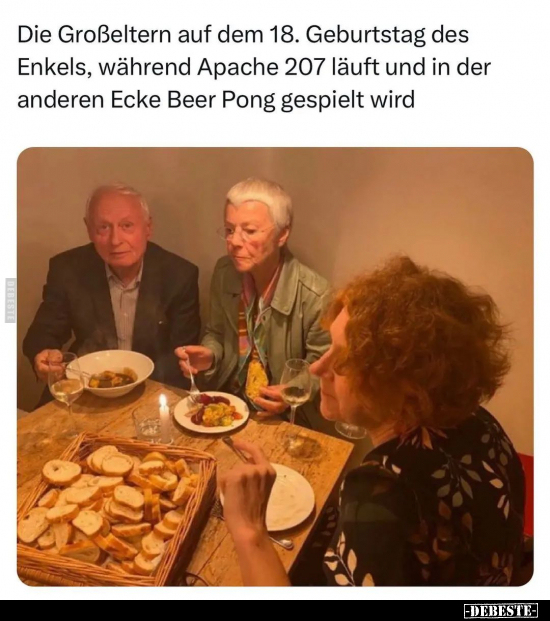 Die Großeltern auf dem 18. Geburtstag des Enkels.. - Lustige Bilder | DEBESTE.de