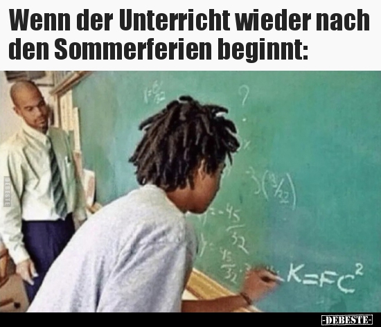 Wenn der Unterricht wieder nach den Sommerferien..