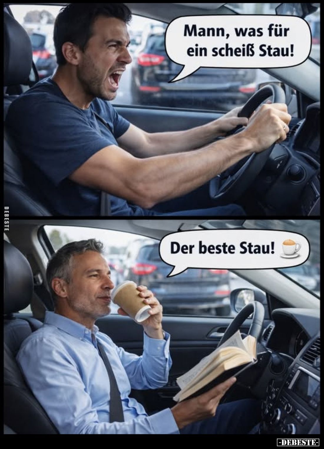Mann, was für ein scheiß Stau!
-
Der beste Stau!