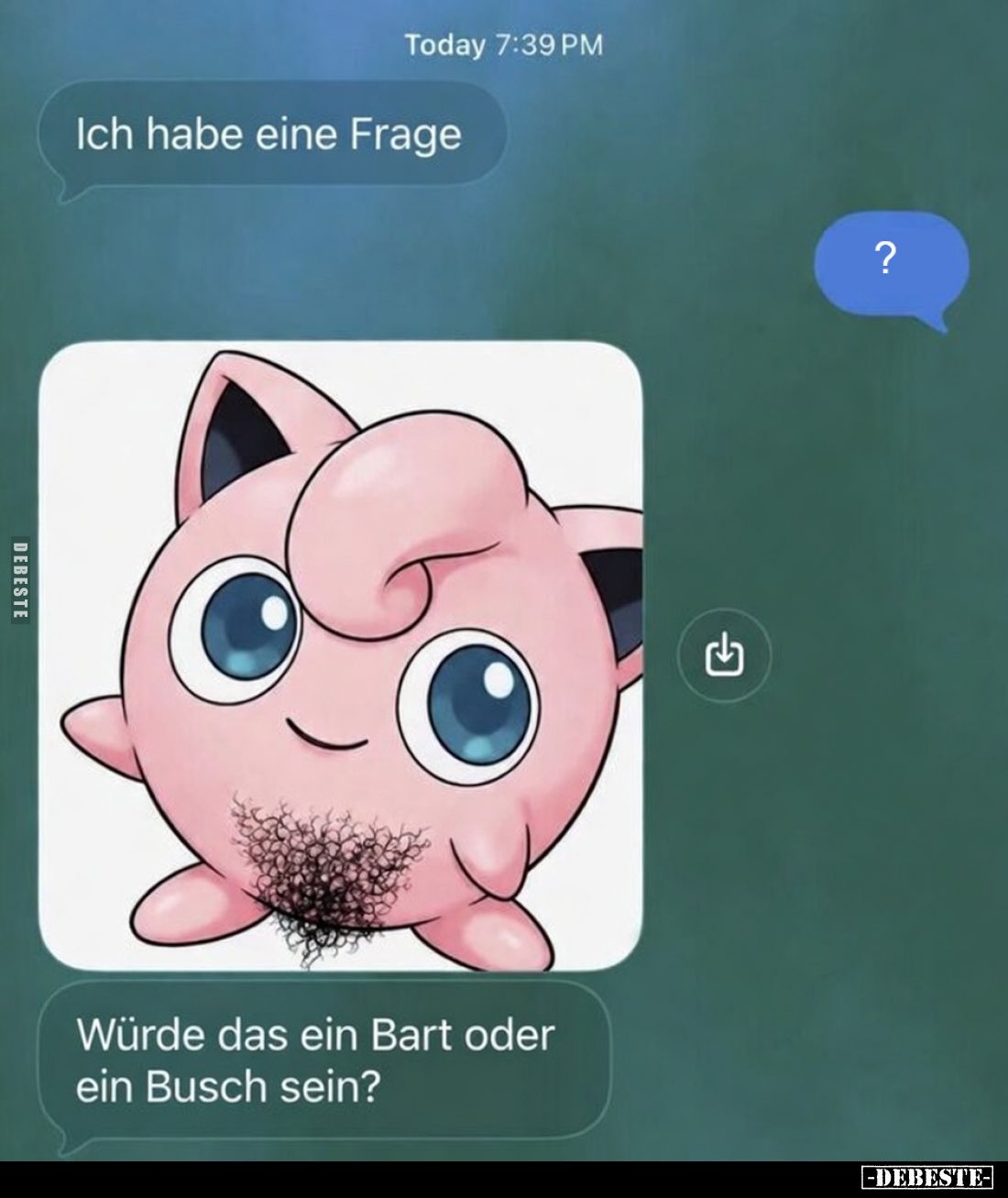 Ich habe eine Frage
?
Würde das ein Bart oder ein Busch sein?