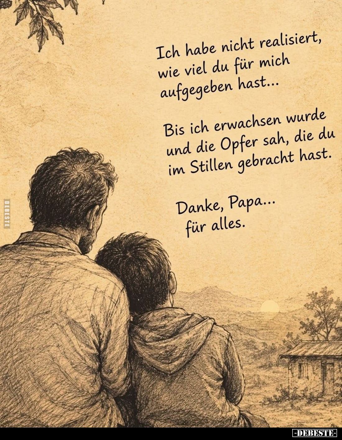 Ich habe nicht realisiert, wie viel du für mich aufgegeben hast...
Bis ich erwachsen wurde und die Opfer sah, die du im Stil...