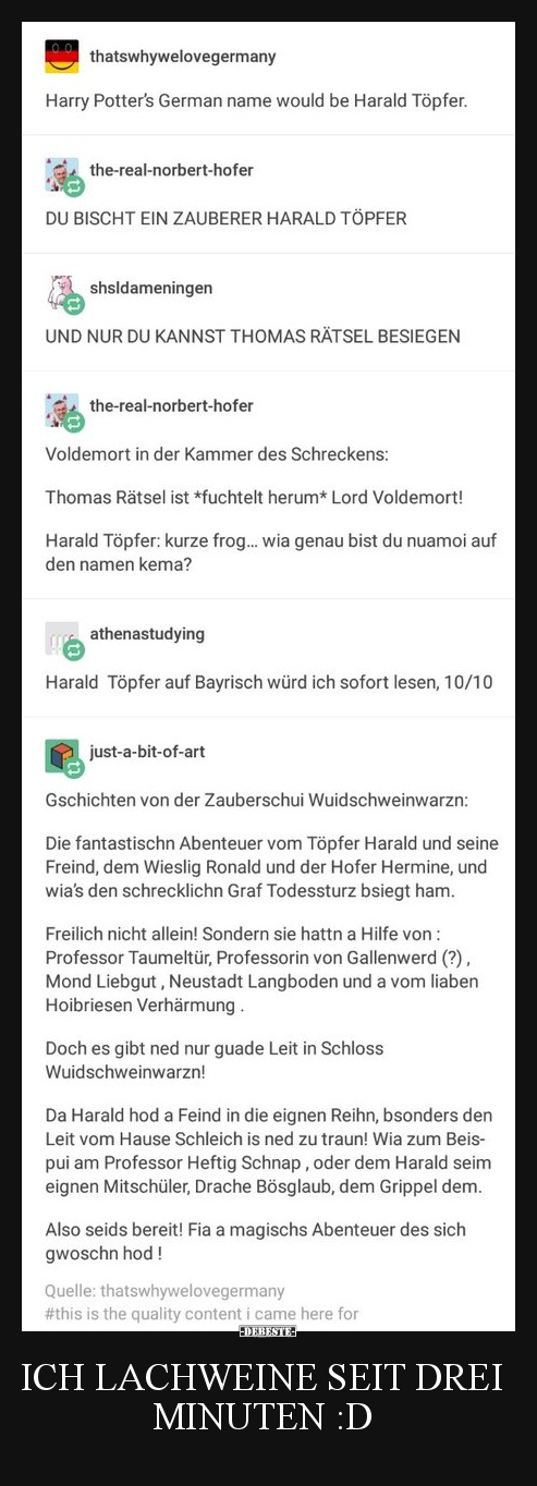 ICH LACHWEINE SEIT DREI MINUTEN :D