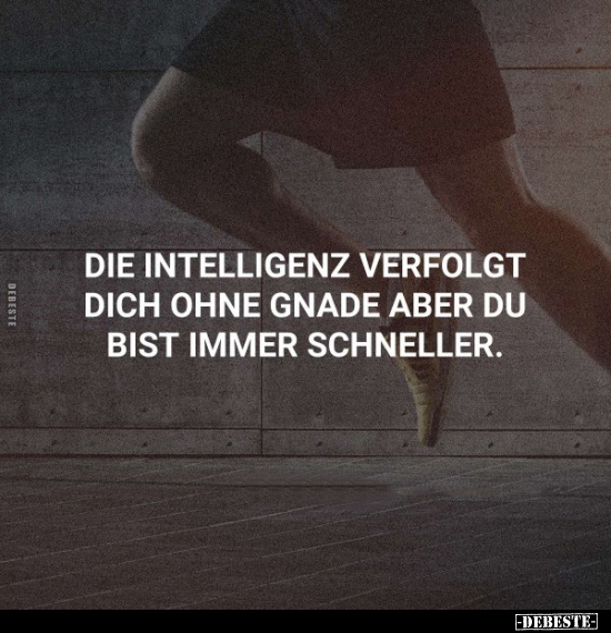 Die Intelligenz verfolgt dich ohne Gnade aber.. - Lustige Bilder | DEBESTE.de