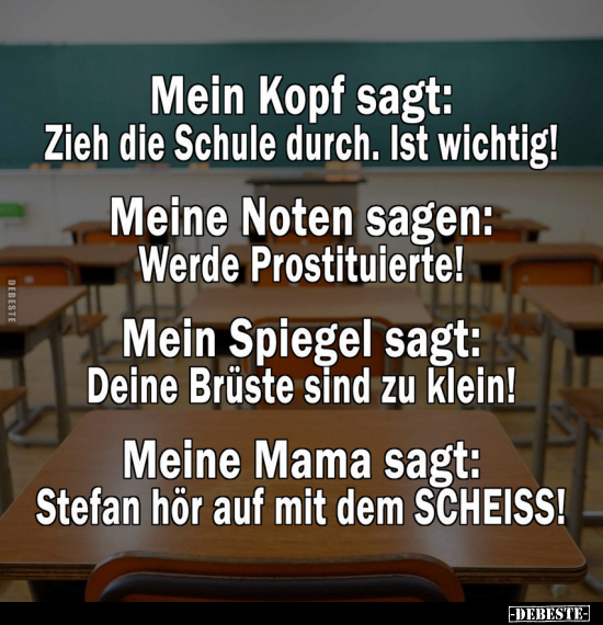 Schule, Noten, Spiegel, Klein, Mama, Stefan