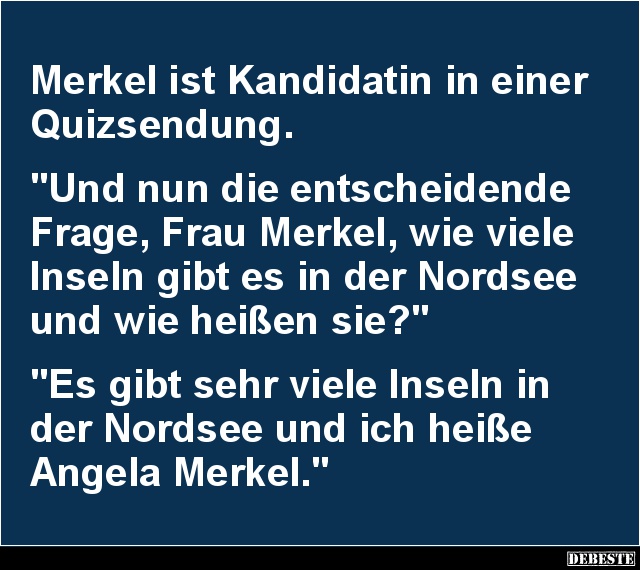 Merkel ist Kandidatin in einer Quizsendung.. - Lustige Bilder | DEBESTE.de