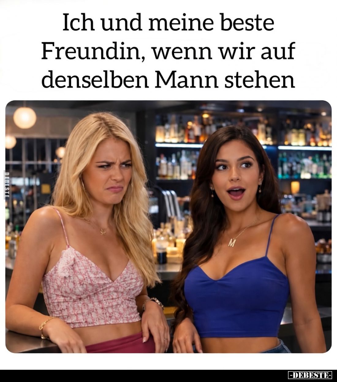 Ich und meine beste Freundin, wenn wir auf denselben Mann stehen