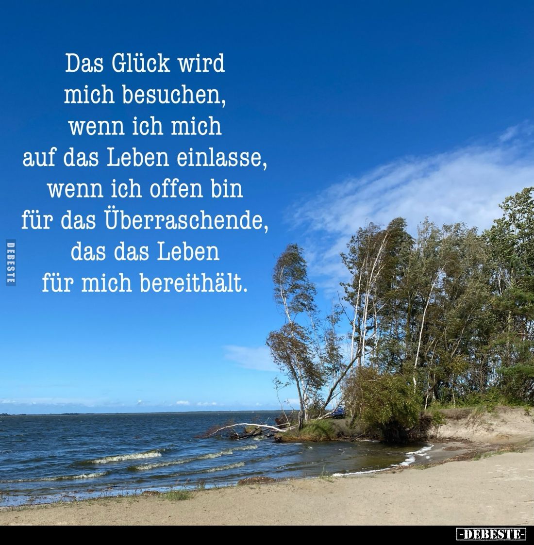 Das Glück wird mich besuchen, wenn ich mich auf das Leben.. - Lustige Bilder | DEBESTE.de