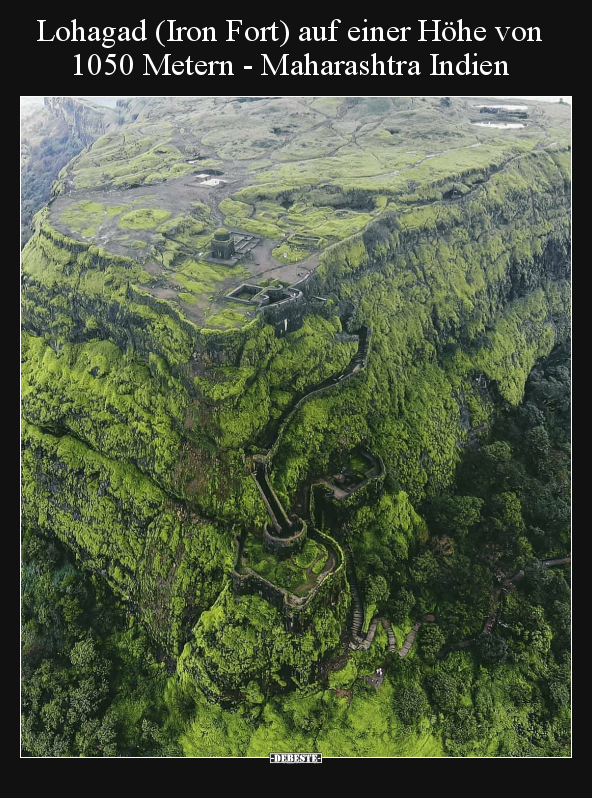 Lohagad (Iron Fort) auf einer Höhe von 1050 Metern -..