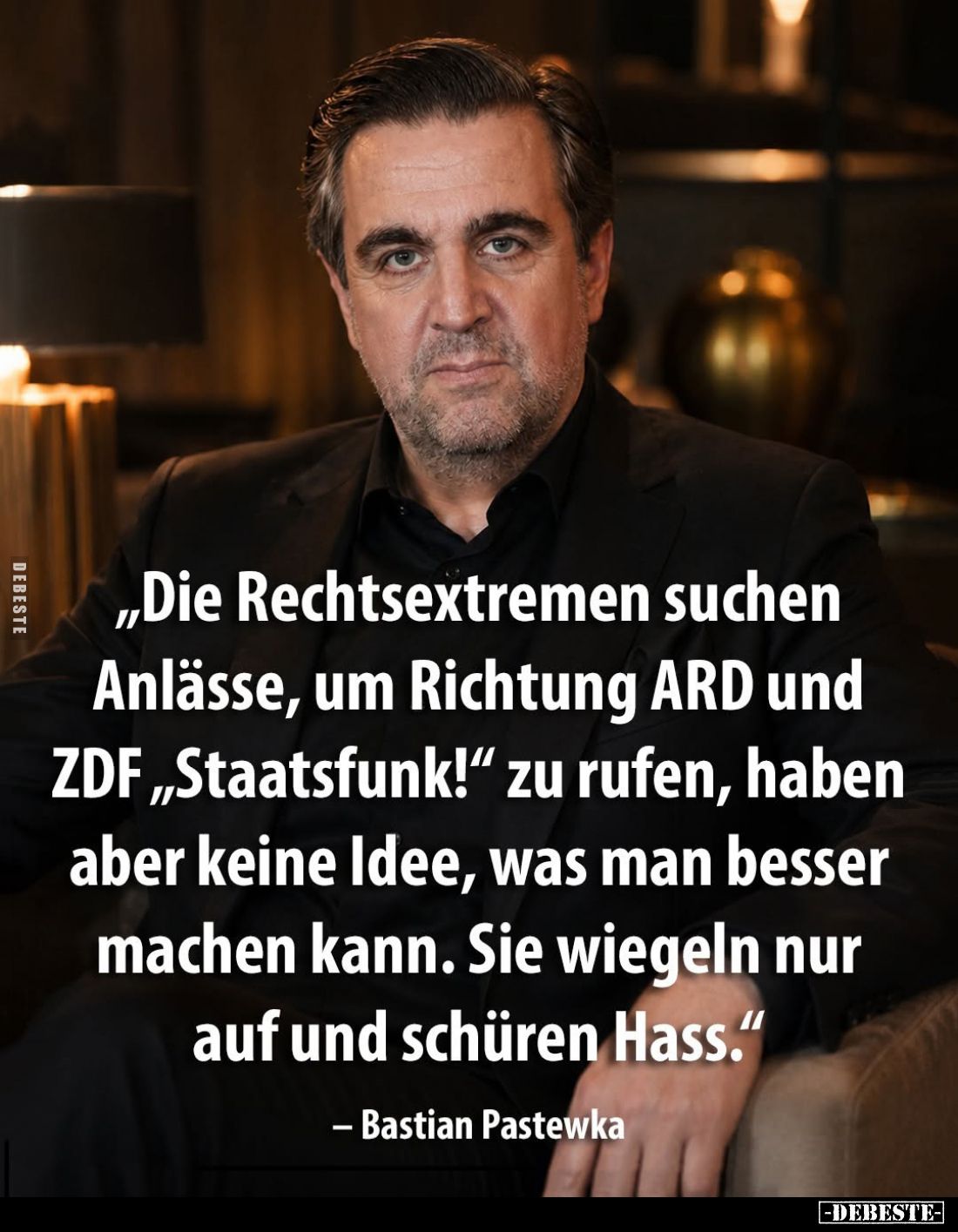"Die Rechtsextremen suchen Anlässe, um Richtung ARD und ZDF "Staatsfunk!" zu rufen, haben aber keine Idee, was...