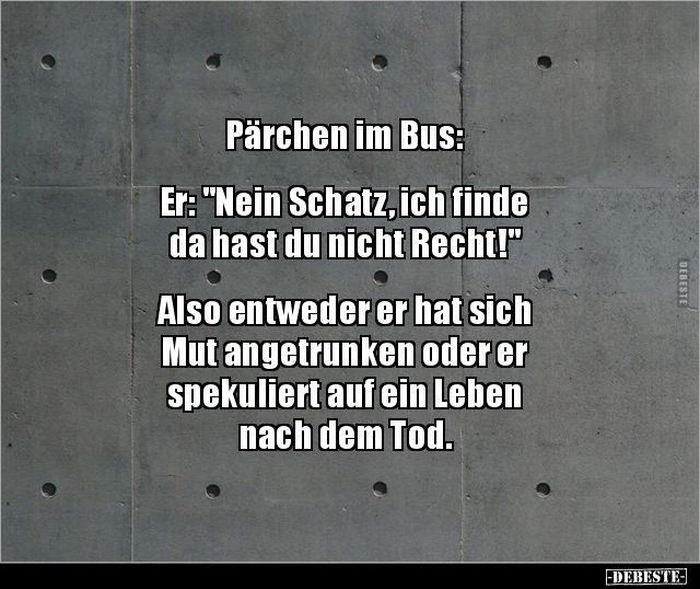 Pärchen im Bus: Er: "Nein Schatz, ich findeda hast du.." - Lustige Bilder | DEBESTE.de