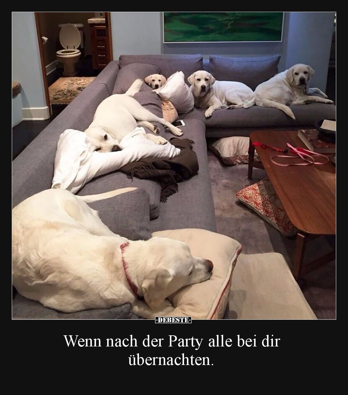 Wenn nach der Party alle bei dir übernachten.