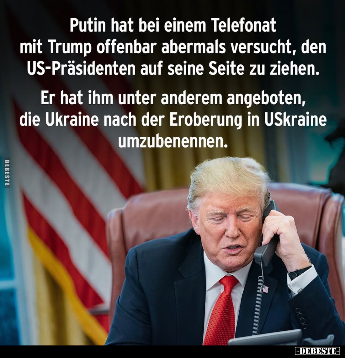 Putin hat bei einem Telefonat
mit Trump offenbar abermals versucht, den
US-Präsidenten auf seine Seite zu ziehen.
Er hat i...