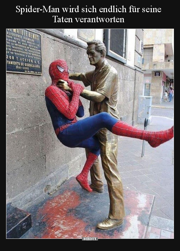 Spider-Man wird sich endlich für seine Taten.. - Lustige Bilder | DEBESTE.de