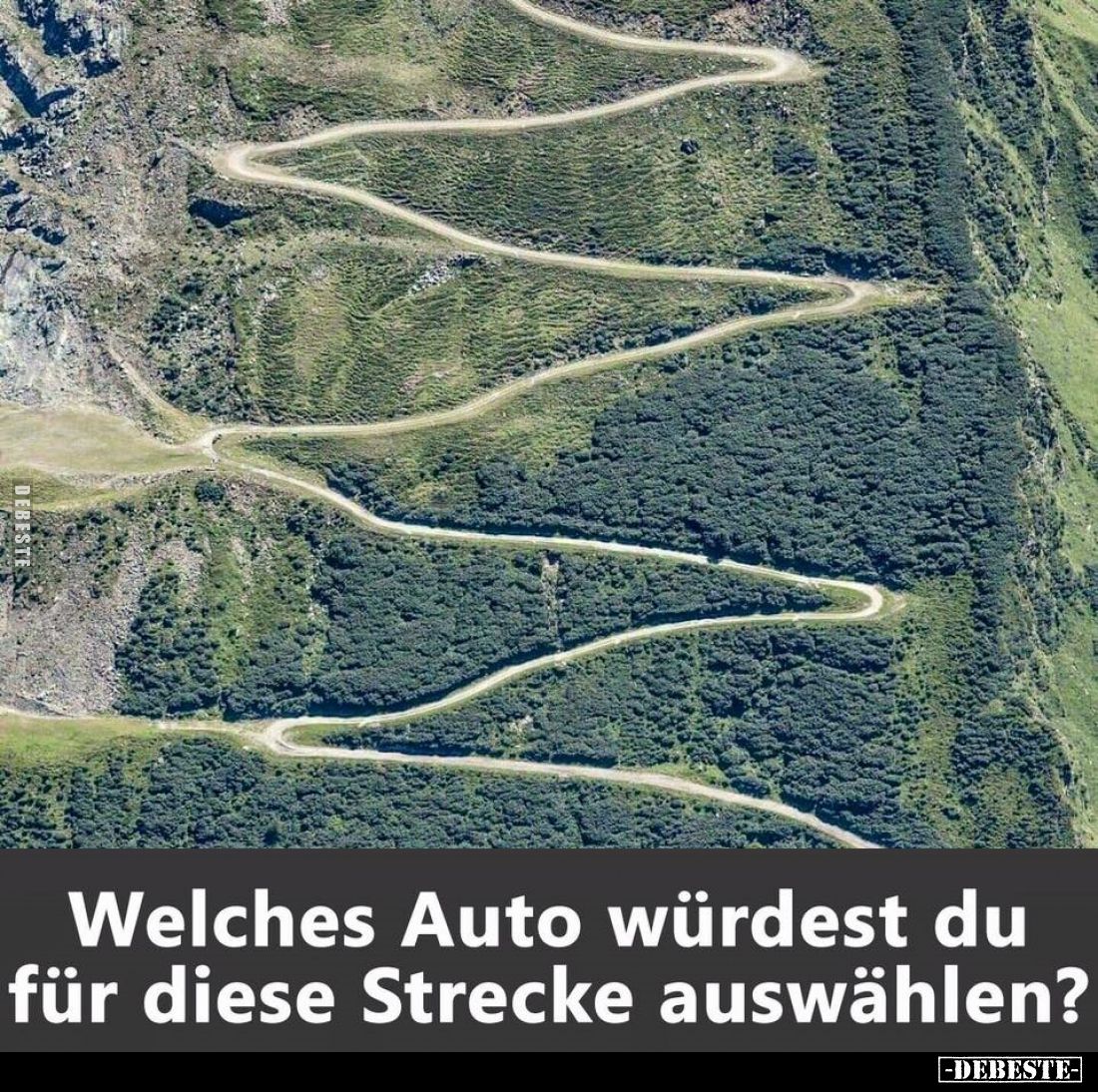 Welches Auto würdest du für diese Strecke auswählen?