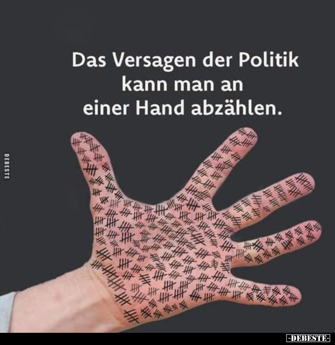 Das Versagen der Politik kann man an einer Hand abzählen.